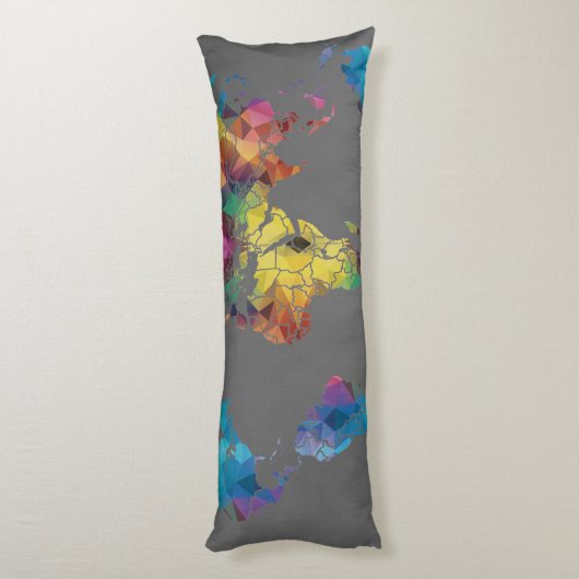 wereldkaart lichaamskussen (Achterkant (Verticaal))