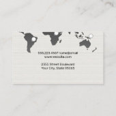 Wereldkaart | Locatiemarkeringen Visitekaartje (Achterkant)