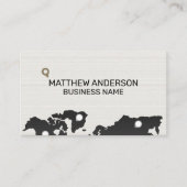 Wereldkaart | Locatiemarkeringen Visitekaartje (Voorkant)