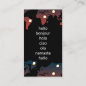 Wereldkaart | Locatiemarkeringen Visitekaartje (Voorkant)