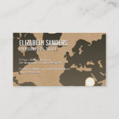 Wereldkaart | Locatiemarkeringen Visitekaartje (Achterkant)