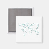 Wereldkaart Magneet (Voorkant / Achterkant)