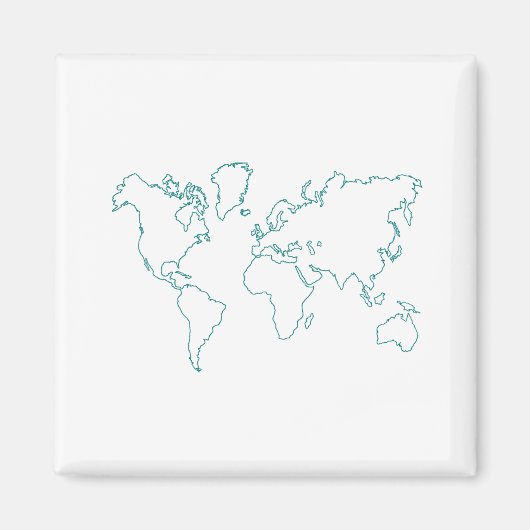 Wereldkaart Magneet (Voorkant)