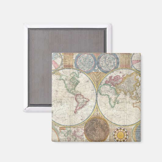  WERELDKAART MAGNEET (Voorkant / Achterkant)