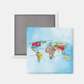 Wereldkaart Magneet (Voorkant / Achterkant)