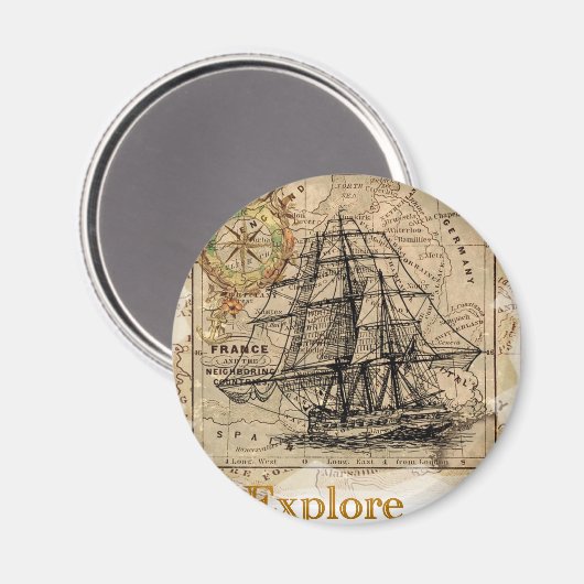 Wereldkaart Magneet (Voorkant / Achterkant)