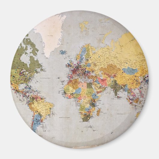 wereldkaart magneet (Voorkant)