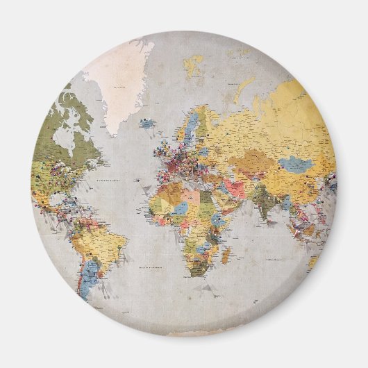 wereldkaart magneet (Voorkant)