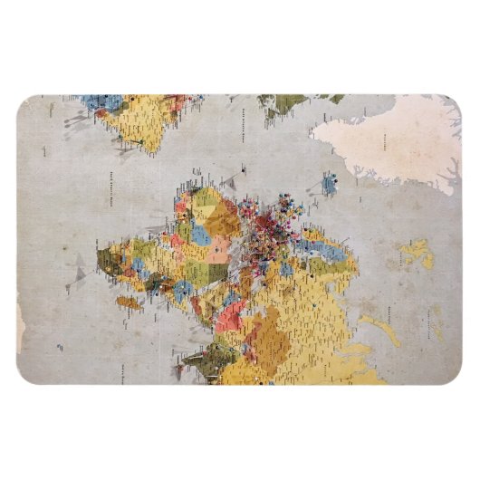 wereldkaart magneet (Horizontaal)