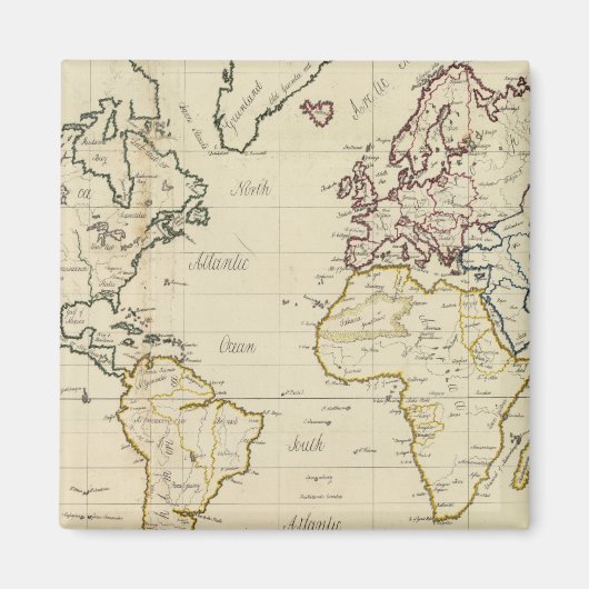 Wereldkaart Magneet (Voorkant)