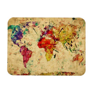 wereldkaart magneet