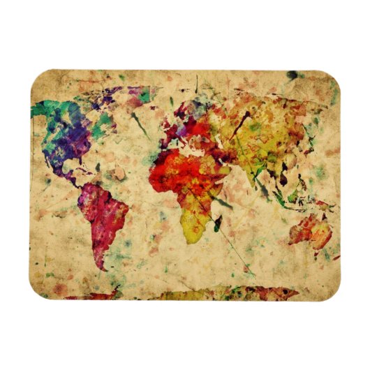  wereldkaart magneet (Horizontaal)