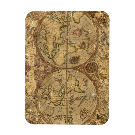  Wereldkaart Magneet (Verticaal)