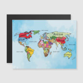 Wereldkaart Magnetic Card (Voorkant / Achterkant)
