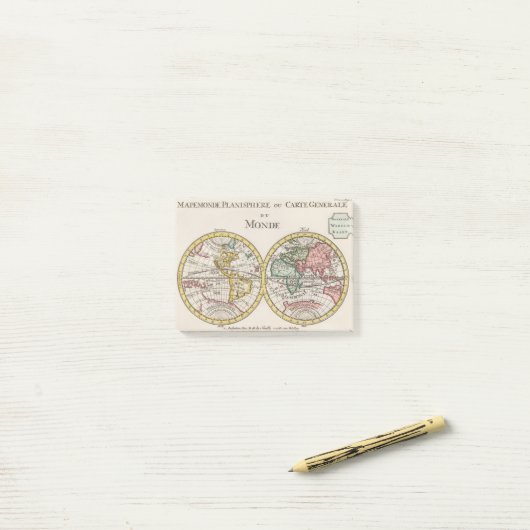 Wereldkaart Mapemonde Daniel de Lafeuilledelete Post-it® Notes (Op bureau)