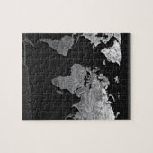 wereldkaart melkweg zwart-wit 4 legpuzzel (Horizontaal)