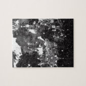 wereldkaart melkweg zwart-wit legpuzzel (Horizontaal)