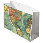 wereldkaart met Amerikaanse kaarten Geografie Groot Cadeauzakje (Achterkant Gekanteld)