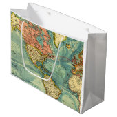 wereldkaart met Amerikaanse kaarten Geografie Groot Cadeauzakje (Voorkant Gekanteld)