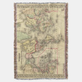 wereldkaart met de routes van het zee van Explorer Deken (Voorkant Verticaal)