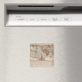 Wereldkaart met dubbele halfrond, 1587 magneet (Insitu (Vaatwasser))