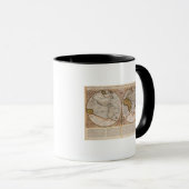 Wereldkaart met dubbele halfrond, 1587 mok (Voorkant rechts)