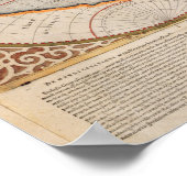 Wereldkaart met dubbele halfrond, 1587 poster (Hoek)