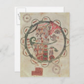 Wereldkaart met Jeruzalem in het centrum Briefkaart (Voorkant / Achterkant)