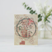 Wereldkaart met Jeruzalem in het centrum Briefkaart (Staand voorkant)