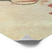 Wereldkaart met Jeruzalem in het centrum Poster (Hoek)