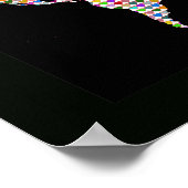 wereldkaart met kleurrijke harten poster (Hoek)