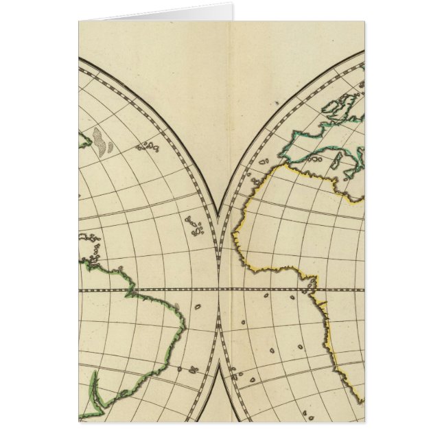 Wereldkaart met Latitude en Latitude (Voorkant)
