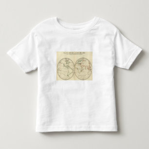 wereldkaart met Latitude en Latitude Kinder Shirts