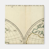 Wereldkaart met Latitude en Latitude Magneet (Voorkant)