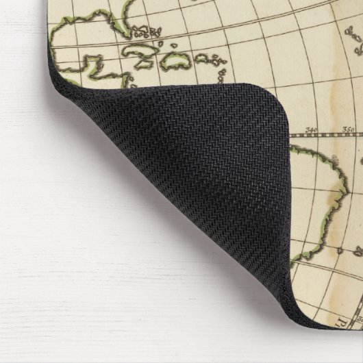 wereldkaart met Latitude en Latitude Muismat (Hoek)