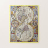  Wereldkaart met nieuwe ontdekkingen, 1626, Legpuzzel (Verticaal)