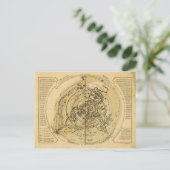 Wereldkaart met noordpool (1756) briefkaart (Staand voorkant)