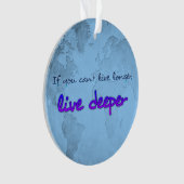 Wereldkaart met prijsopgave ornament (voorkant)