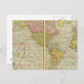 Wereldkaart met scheepvaartroutes briefkaart (Voorkant / Achterkant)