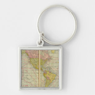 Wereldkaart met scheepvaartroutes sleutelhanger