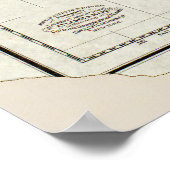  Wereldkaart met telegrafielijnen (1871) Poster (Hoek)