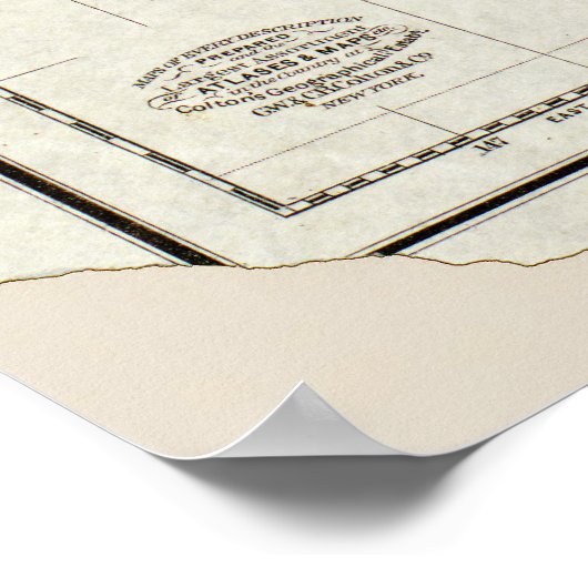  Wereldkaart met telegrafielijnen (1871) Poster (Hoek)