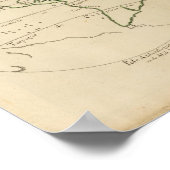 Wereldkaart met tropen poster (Hoek)