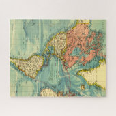 wereldkaart met Verenigde Staten Legpuzzel (Horizontaal)