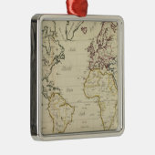 Wereldkaart Metalen Ornament (Rechts)