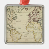 Wereldkaart Metalen Ornament (Voorkant)