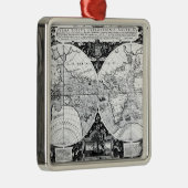 Wereldkaart Metalen Ornament (Rechts)
