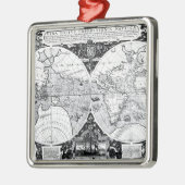 Wereldkaart Metalen Ornament (Links)