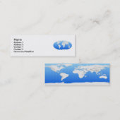 Wereldkaart Mini Visitekaartje (Voorkant / Achterkant)