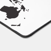 Wereldkaart Minimalistisch ontwerp in zwart-wit Bureaumat (Hoek)